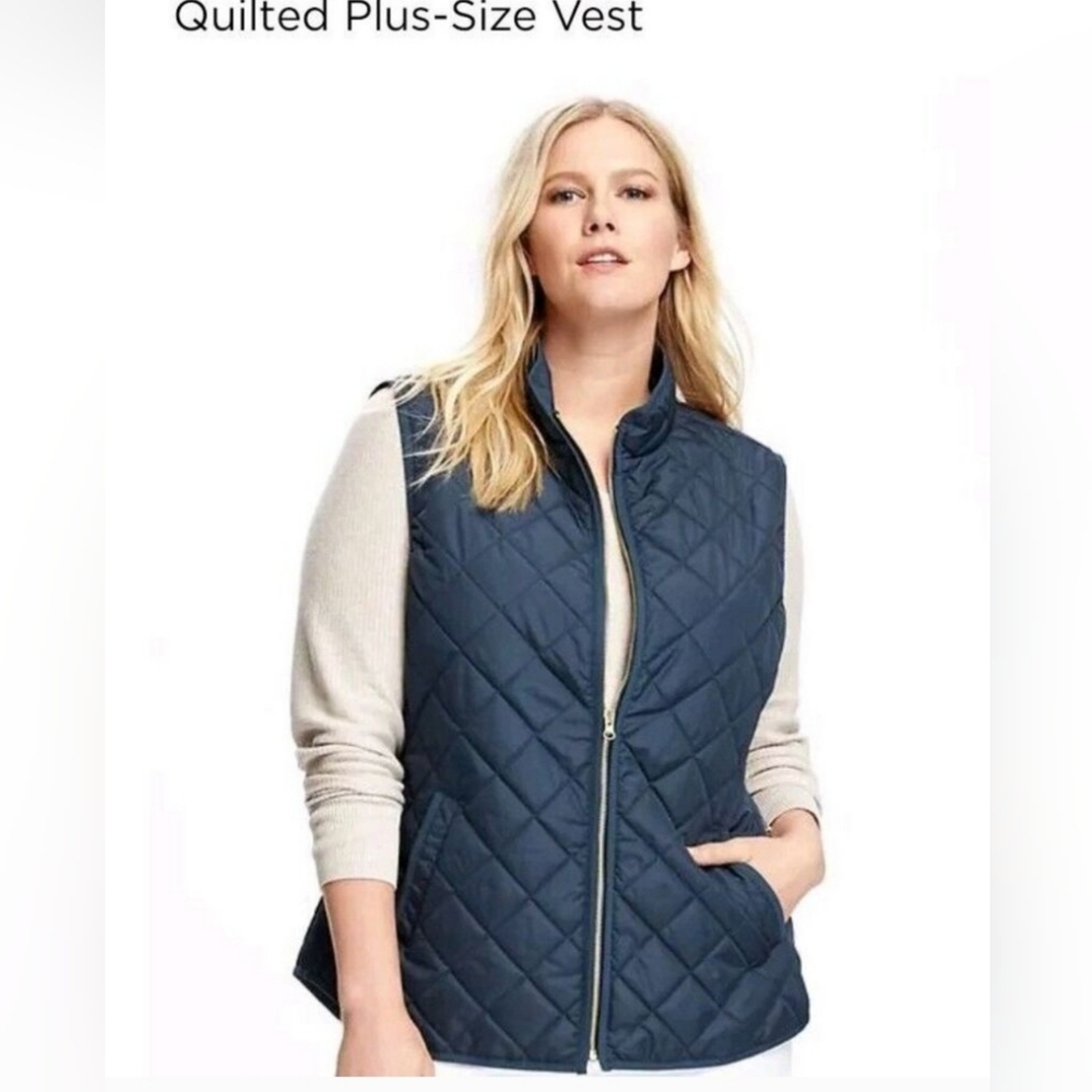 Like New Plus Size Old Navy Teal Quilted Vest XXL